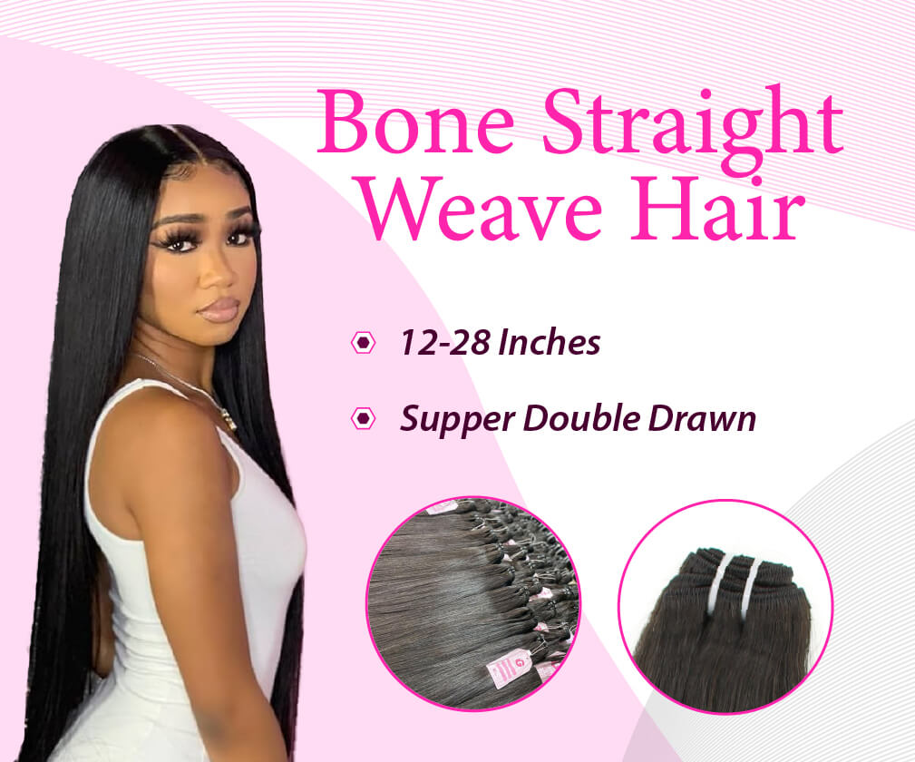 Bone Straight Weave Hair Mobile