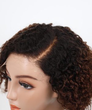 Dark Copper Ombre Curly Wigs