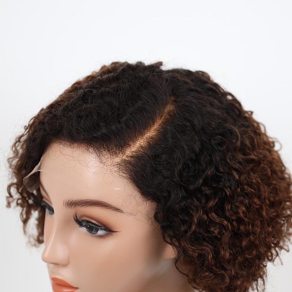 Dark Copper Ombre Curly Wigs