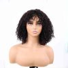 Bigghair 8 Inch Romantic Curly Wigs & Natural #1B Wigs 180% Density