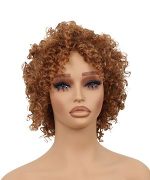 Bigghair 8 Inch Copper Deep Curly #30 Wigs 180% Density