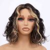 Bigghair 14 Inch Highlight Front Wavy Wigs 180% Density