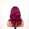 Bigghair 14 Inch Ombre Purple Wavy #1B/Purple Wigs 180% Density