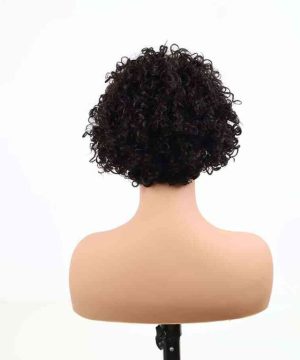 Bigghair 9 Inch Pixie Wigs Curly & Natural #1B Wigs 180% Density