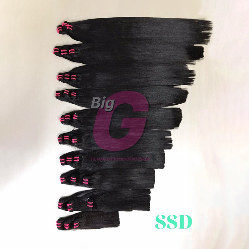 Super double hair bone straight wefts is featured with the same thickness from root to tip.