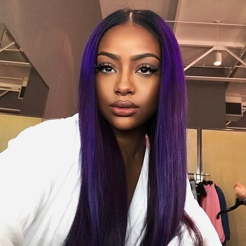 Purple weave hair