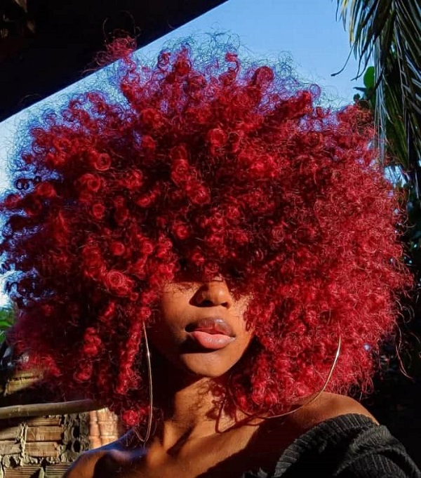 Red afro weavon hairstyles
