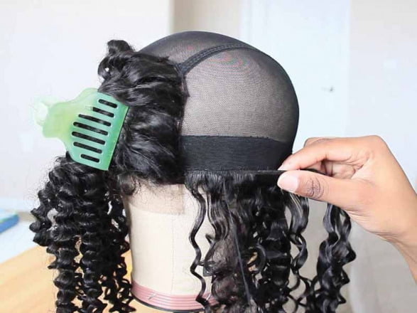 How to make wig with closure: Add the weft tracks