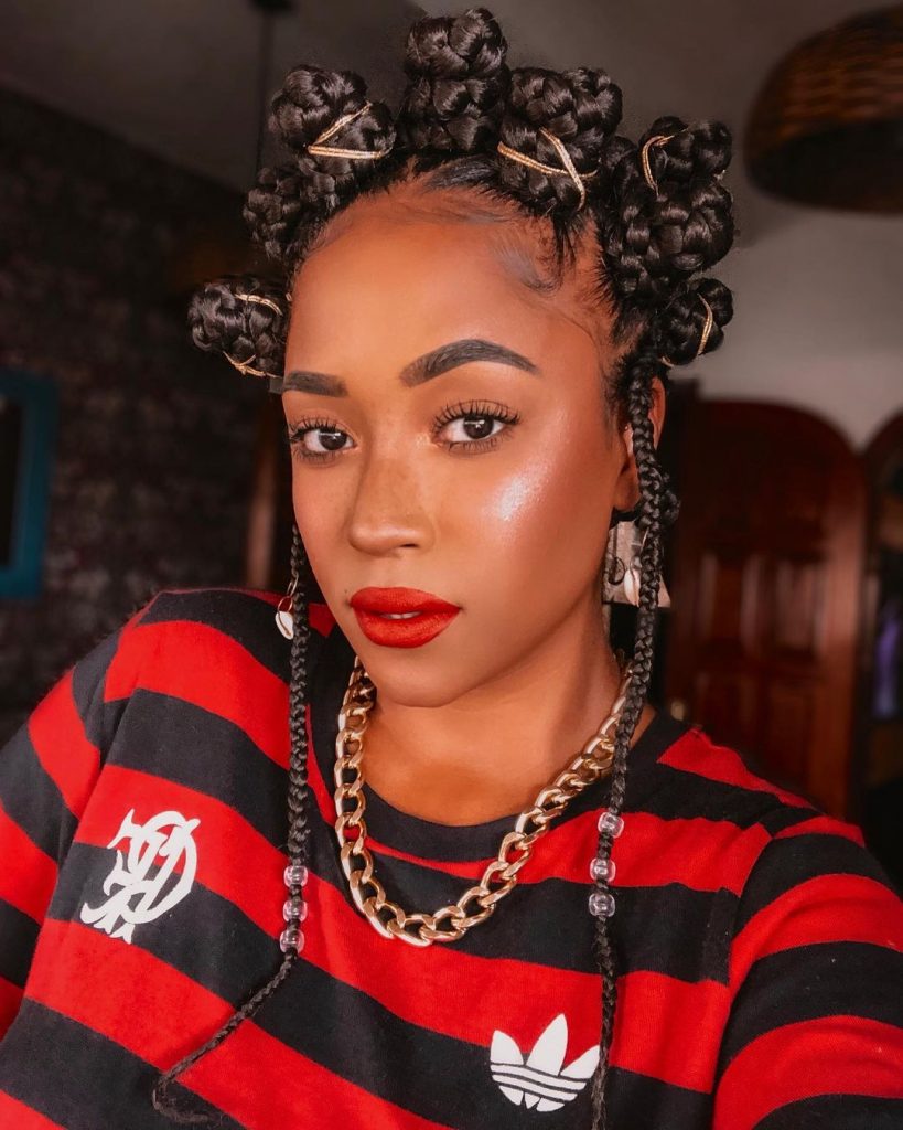 Braided bantu knots