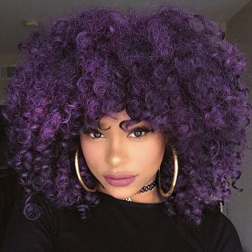 Bug curly purple hair