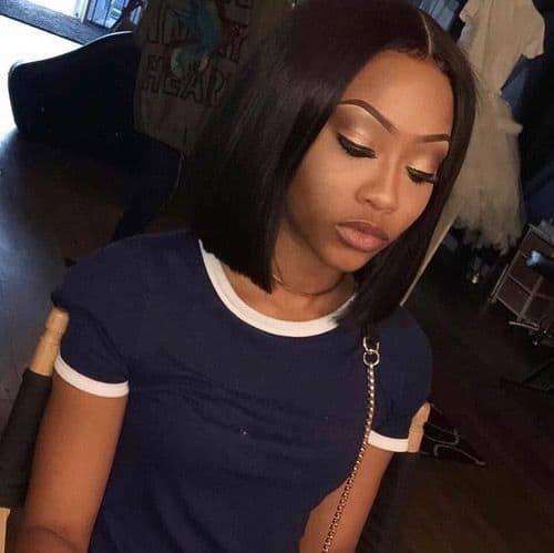 Blunt bob with weave 