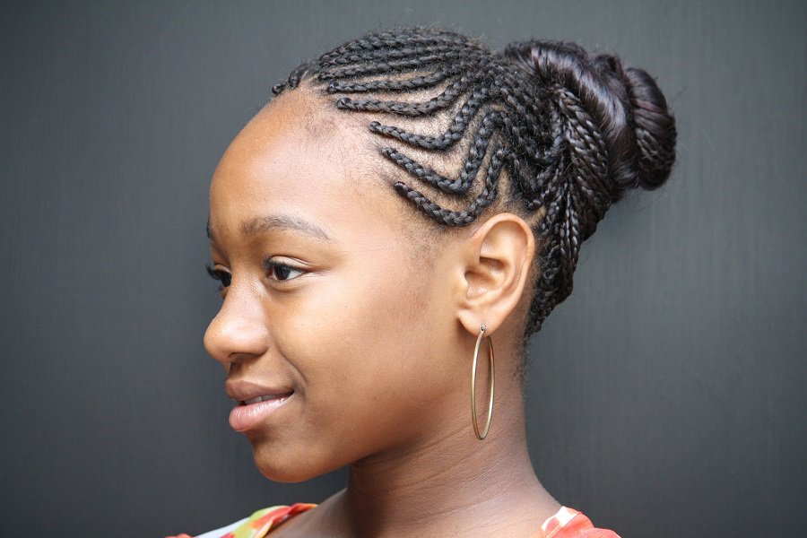 Braids with design for 18 inches hair