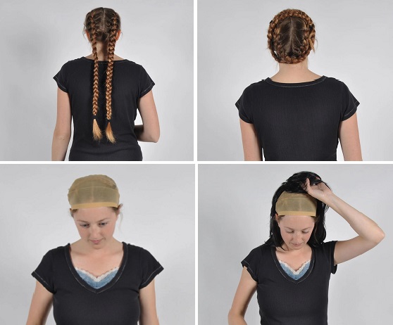 Prep hair for wig with braids