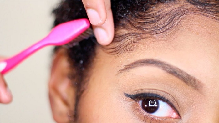 How to style frontal wig: Create baby hairs