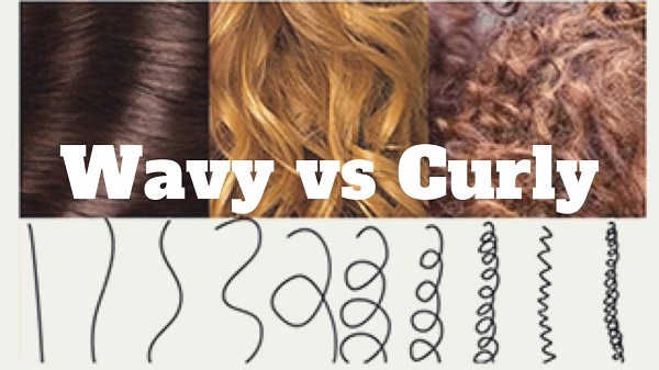 Difference between curly and wavy hair