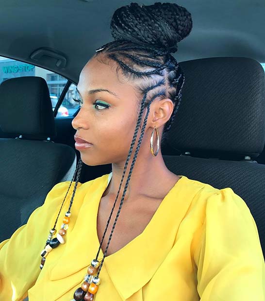 Fulani braid hairstyle