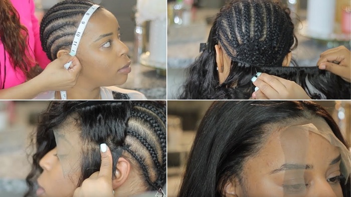 How to install frontal using sew-in method