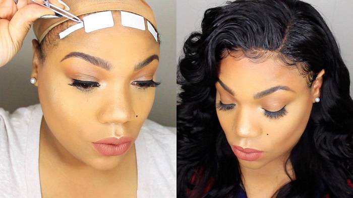 How to install frontal using tape