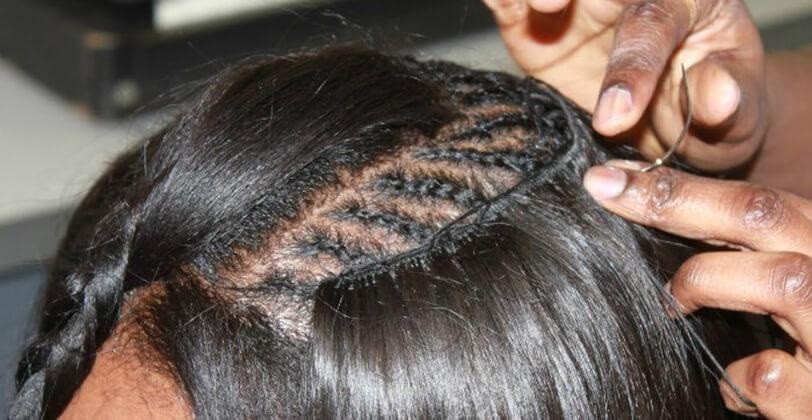 How to make sew in weave at home?