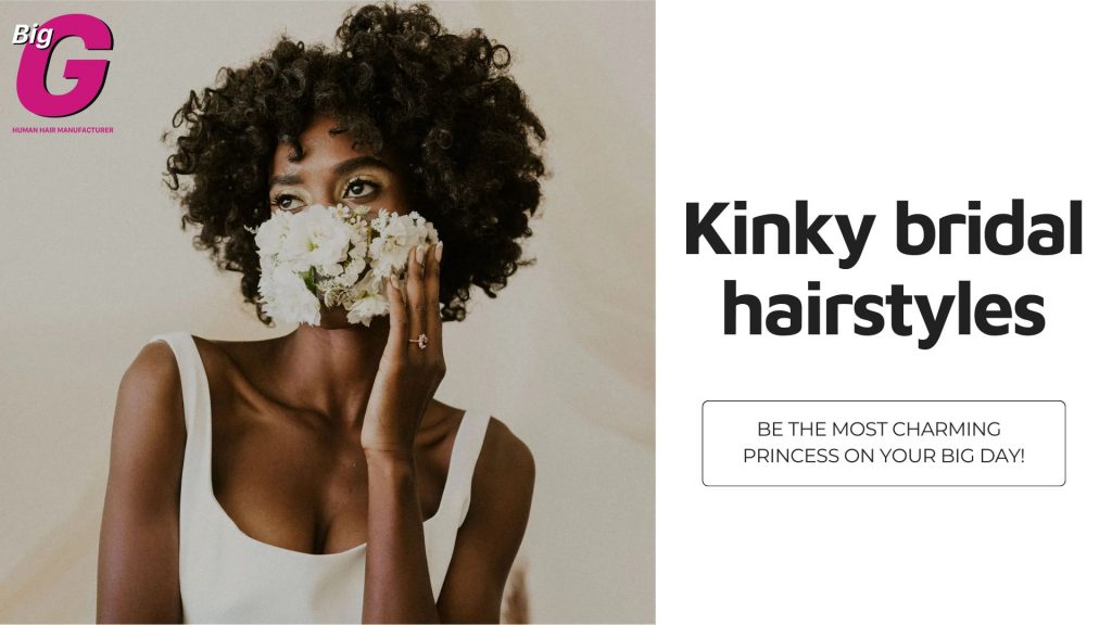 Kinky bridal hairstyles