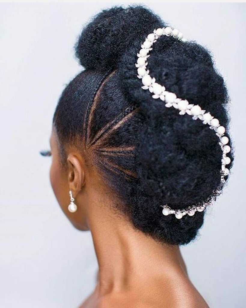 Loose twist out updo