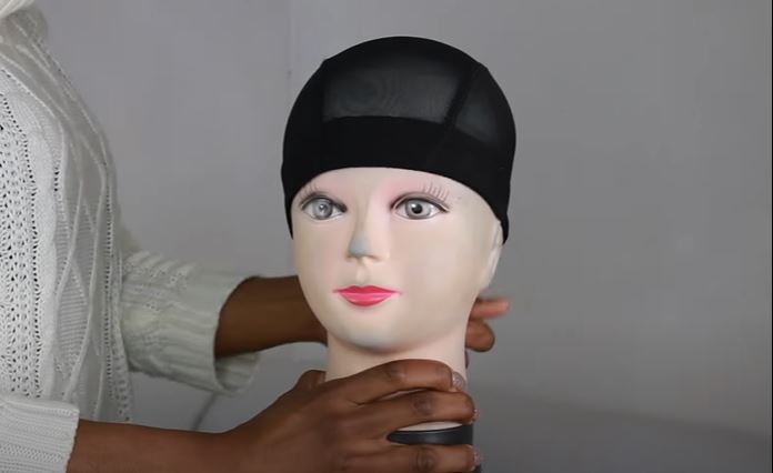 How to make wig with closure: Put on wig cap