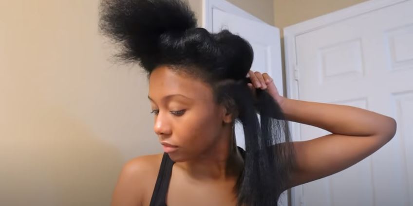 Split your hair into small sections