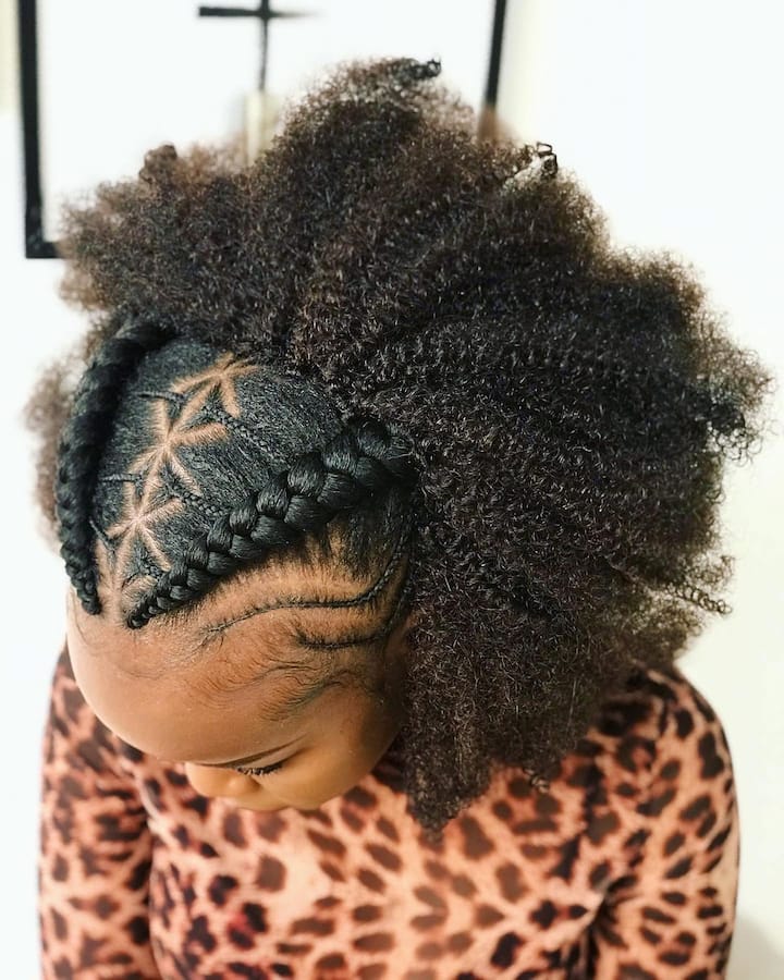 Short kinky curly hairstyles with gel