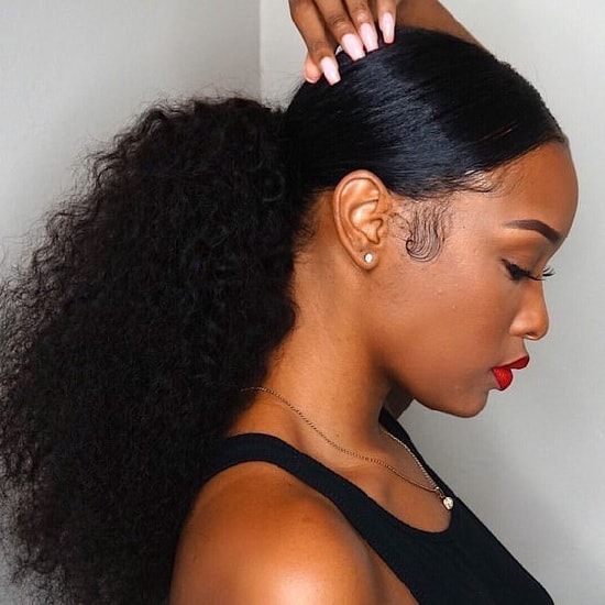 Sleek back low buff hairstyle 