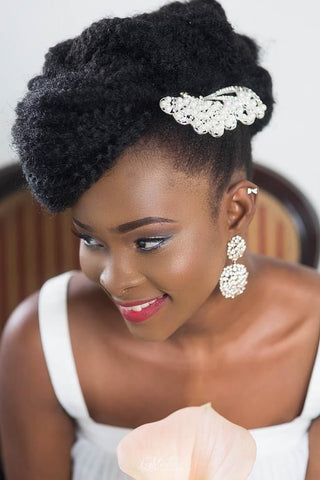 Kinky bridal hairstyles with Twisted hawk 